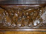 Gloucester Cathedral Gloucestershire 14th 19th century medieval misericords misericord misericorde misericordes Miserere Misereres choir stalls Woodcarving woodwork mercy seats pity seats  51.3.jpg